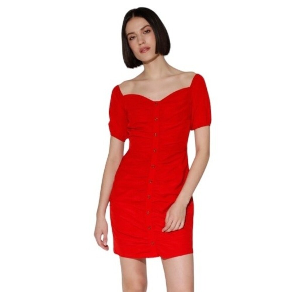 NWOT Walter Baker | Red Odette Mini‎ Dress 2